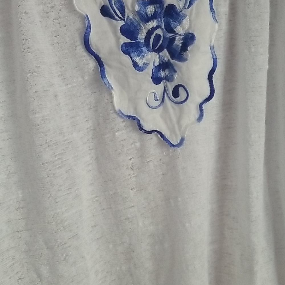 Free People White Boho Blouse Size S - Picture 12 of 16